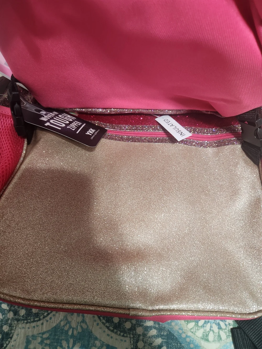 Pink Glitter Kids Backpack and Accessories Set